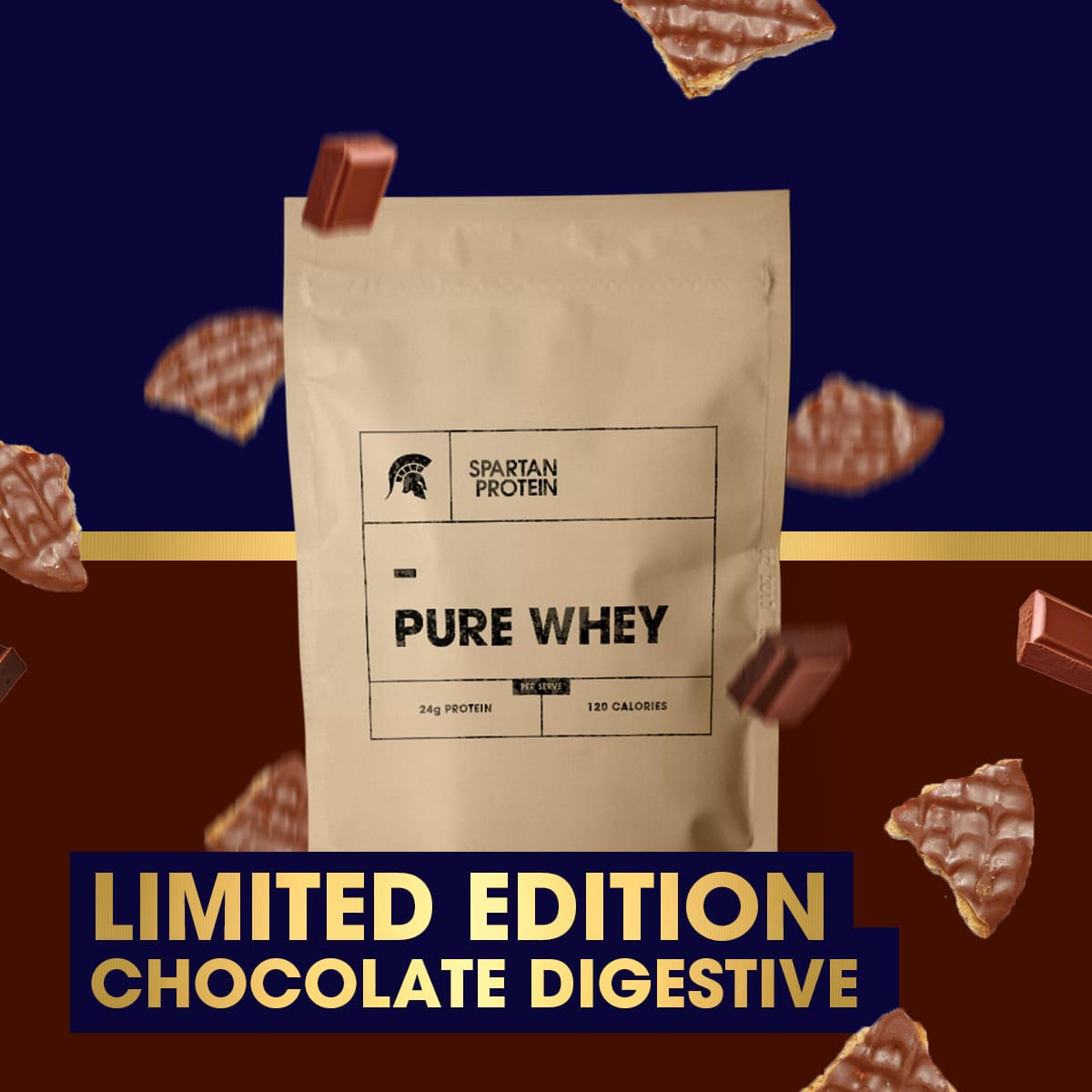 Limited Edition Chocolate Digestive Pure Whey Spartan Protein